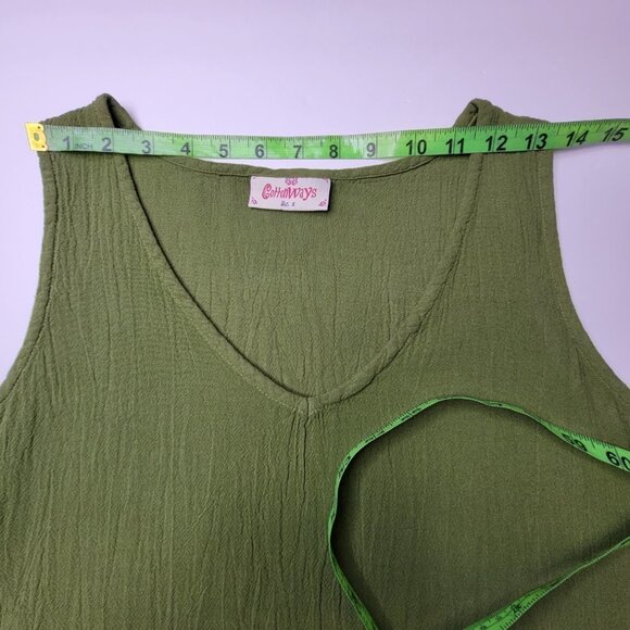 Cotton Sleeveless Long Dress Loose Fitting - Size 1, Size 3 - Picture 6 of 13